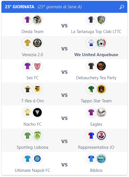 I risultati della 21° giornata di campionato sono online!