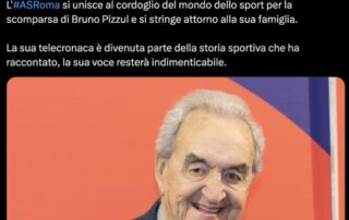 Addio a Bruno Pizzul la voce delle "notti magiche" azzurre: il messaggio di Ranieri e il cordoglio della Roma